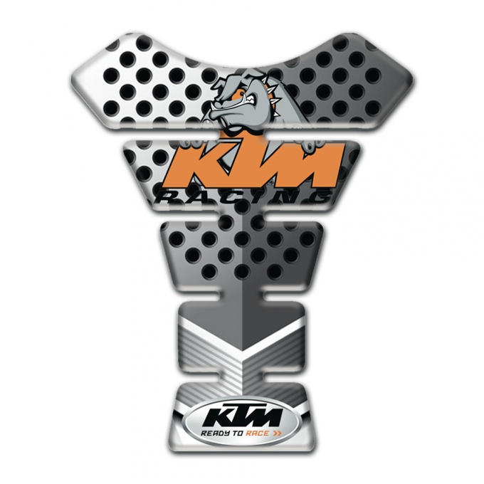KTM Tank Pad Motorbike Perforated Version Dog Logo Style 