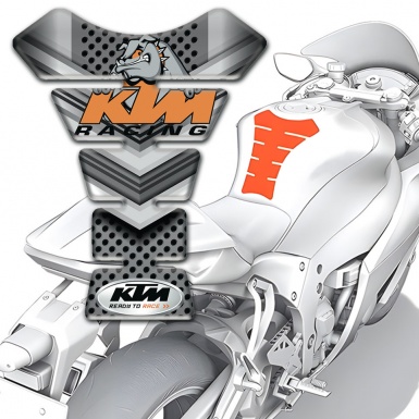 KTM Tank Guard Pads Cartoon Dog Logo 