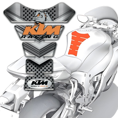 KTM Tank Guard Pads Cartoon Dog Logo 