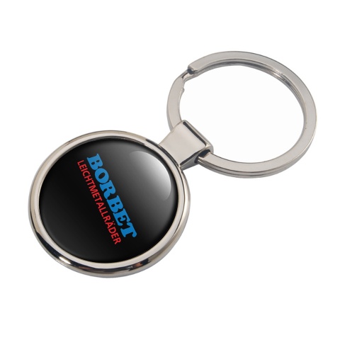 Borbet Key Holder Metal Black Blue Logo Design