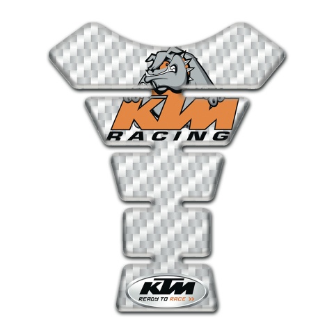 KTM Tank Pad Protector White Carbon Decoration 