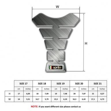 Aprilia Tank Protector Stylish Matte Design 
