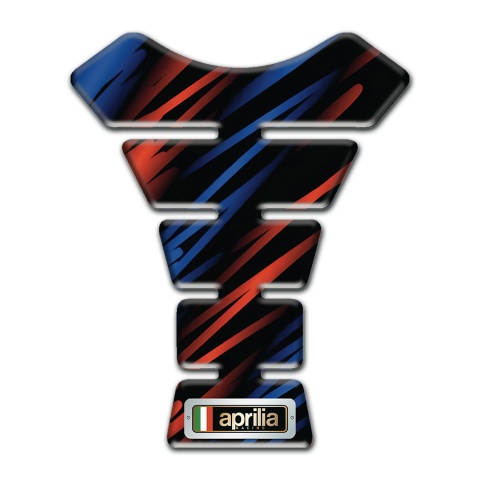 Aprilia Tank Pad Protector Black with Blue Red Patterns Design 