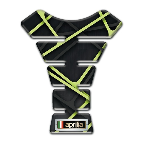 Aprilia Tank Protector Black with Fresh Green Lines Decoration 