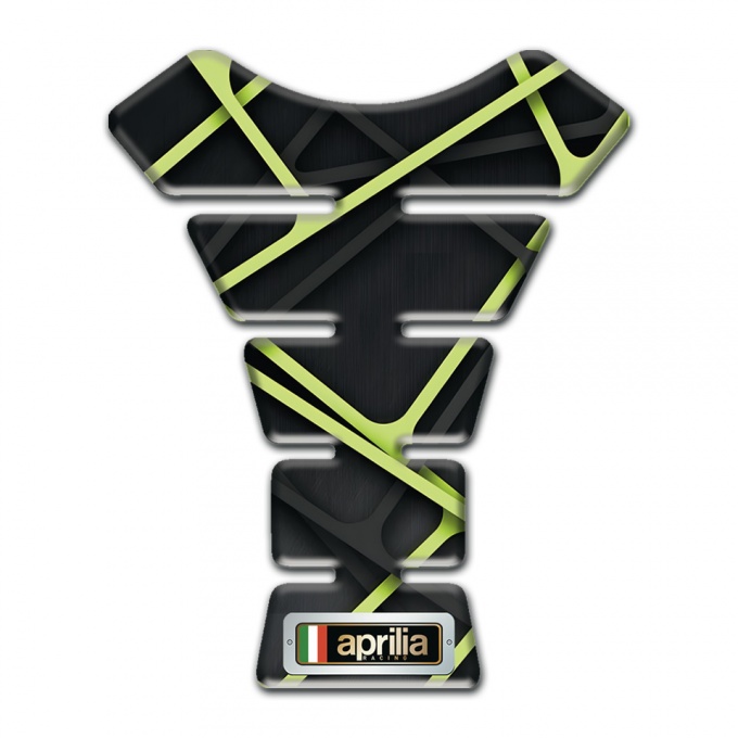Aprilia Tank Protector Black with Fresh Green Lines Decoration 
