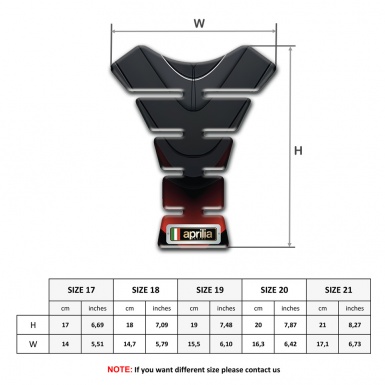 Aprilia Tank Pad Motorbike Dark Design 
