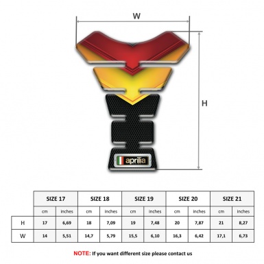 Aprilia Tank Protector Fire Colors Design 