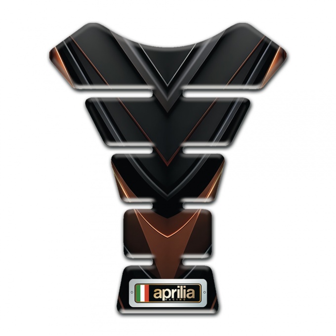 Aprilia Tank Pad Protector Black Brown Design 