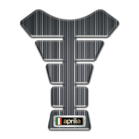 Aprilia Tank Fuse Gray with White Thin Stripes Design 