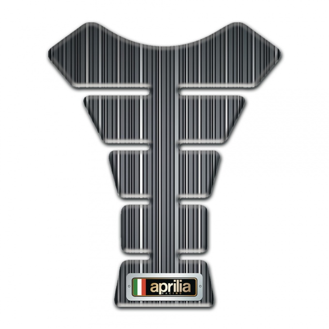 Aprilia Tank Fuse Gray with White Thin Stripes Design 