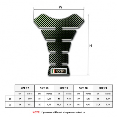 Aprilia Tank Guard Pads Green Dots Design 