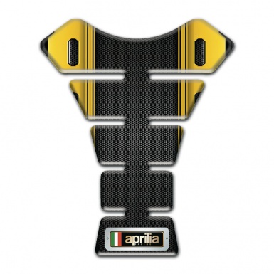 Aprilia Tank Pad Protector Stylish Yellow Black Print 