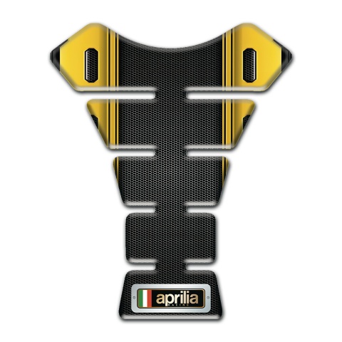 Aprilia Tank Pad Protector Stylish Yellow Black Print 
