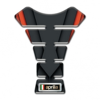 Aprilia Tank Protector Dark Base with Orange Motive 