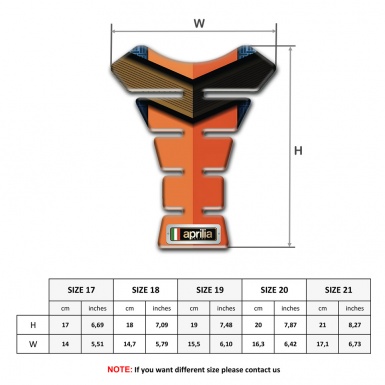 Aprilia Tank Fuse Orange Nuances Design 