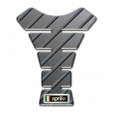 Aprilia Tank Protector Gray Diagonal Patterns Design 