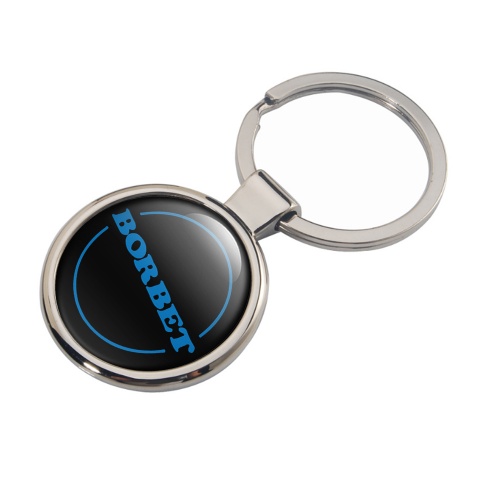 Borbet Key Holder Metal Black Blue Circle Logo Design