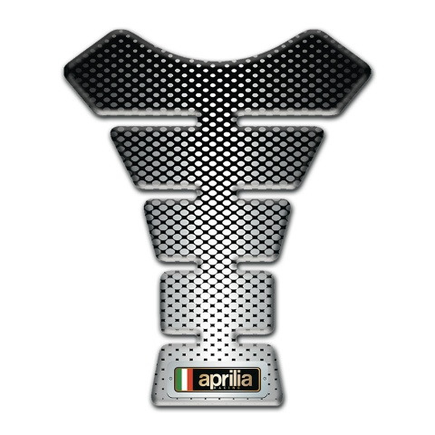 Aprilia Tank Pad Protector Stylish Silver Black Decoration 
