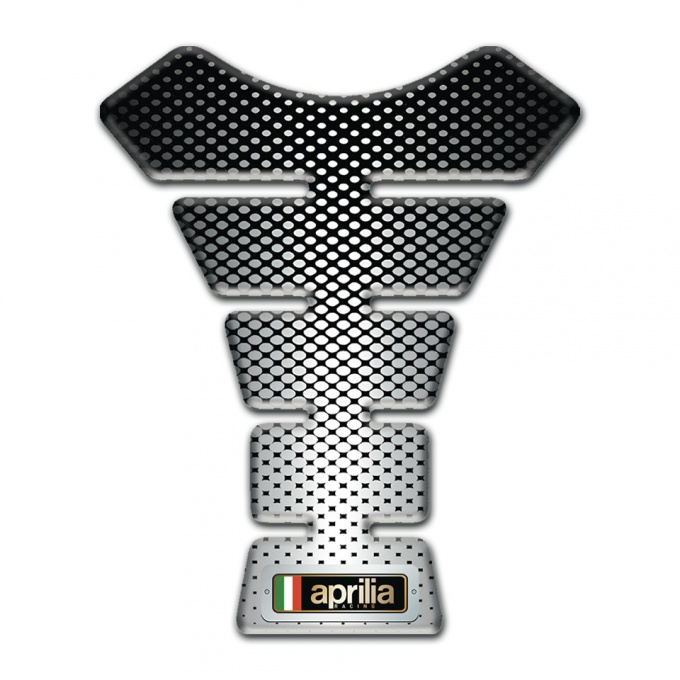Aprilia Tank Pad Protector Stylish Silver Black Decoration 