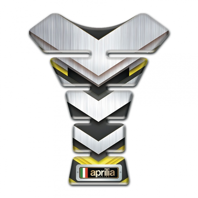 Aprilia Tank Pad Protector Silver Yellow Design 