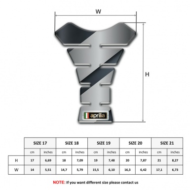 Aprilia Tank Fuse Gray Diagonal Decoration Design 