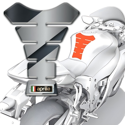 Aprilia Tank Fuse Gray Diagonal Decoration Design 