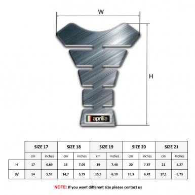 Aprilia Tank Guard Pads Polished Surface Design 
