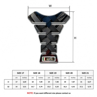 Aprilia Tank Pad Motorbike Crossed Belts Design 