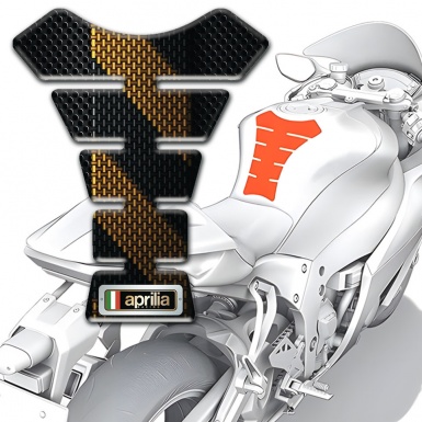 Aprilia Tank Protector Black Brown Decoration 