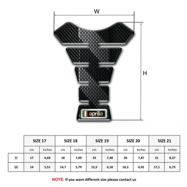 Aprilia Tank Guard Pads Black Gray Decoration 