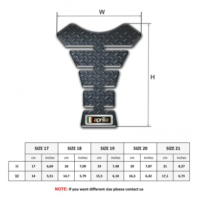 Aprilia Tank Pad Motorbike Rough Effect Design 