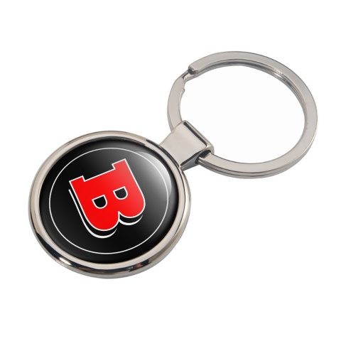 Mercedes Brabus Key Holder Metal Black White Circle Red Edition