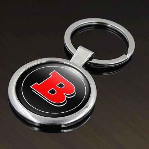 Mercedes Brabus Key Holder Metal Black White Circle Red Edition