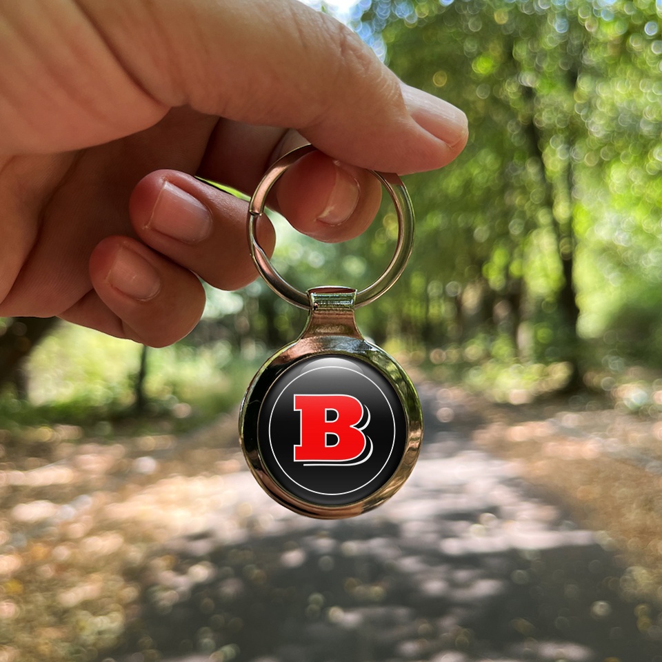 Mercedes Brabus Key Holder Metal Black White Circle Red Edition ...