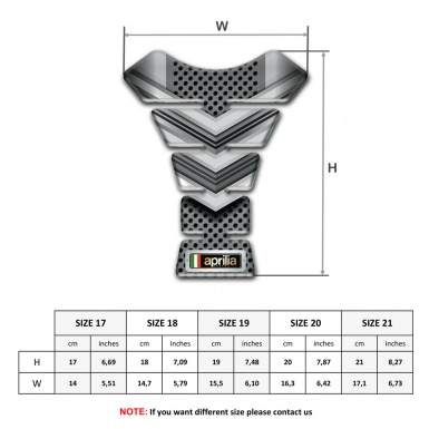 Aprilia Tank Guard Pads Gray Details Edition 
