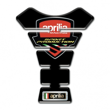 Aprilia Tank Pad Motorbike Black Base Sport Production Style