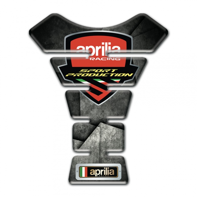Aprilia Tank Guard Pads Mixed Gray Black Base Racing Logo Style 