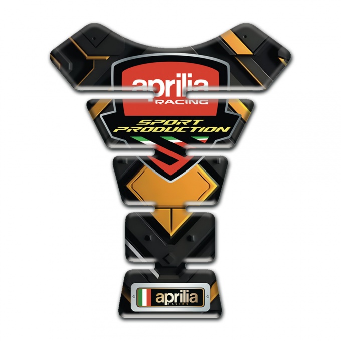 Aprilia Tank Pad Motorbike Yellow Rhobus Motive racing Logo Style 