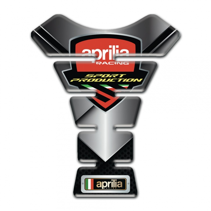 Aprilia Tank Protector Chromed Design Sport Production Logo Style 