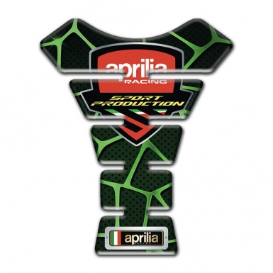 Aprilia Tank Guard Pads Black with Green Patterns Edition 