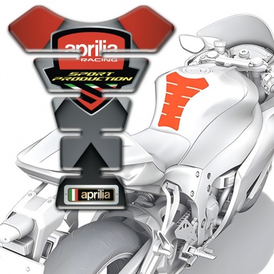 Aprilia Tank Fuse Silicone Sticker with Sport Production Logo Style