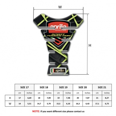 Aprilia Tank Guard Pads with Green Black Decoration 