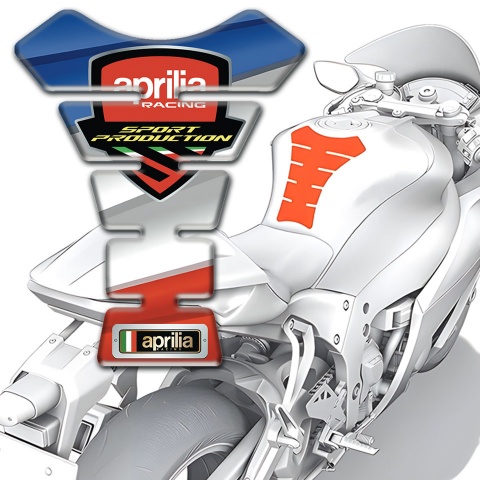 Aprilia Tank Pad Protector Colorful Model with Sport Production Logo Style 