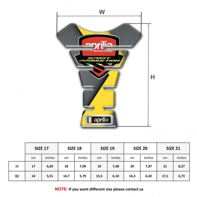 Aprilia Tank Pad Motorbike Gray Yelllow Base Stylish Logo 