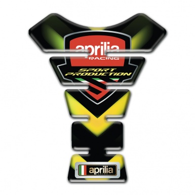 Aprilia Tank Pad Protector Base with V Shape Green Yellow Decoration 