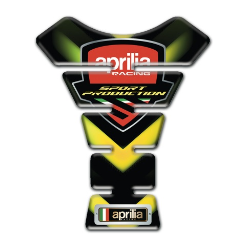 Aprilia Tank Pad Protector Base with V Shape Green Yellow Decoration 