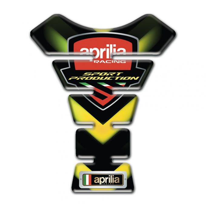 Aprilia Tank Pad Protector Base with V Shape Green Yellow Decoration 