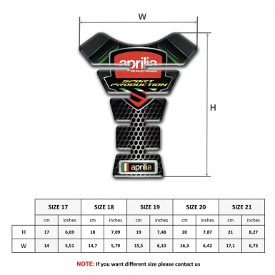 Aprilia Tank Pad Motorbike Stylish Model with Racing Logo 