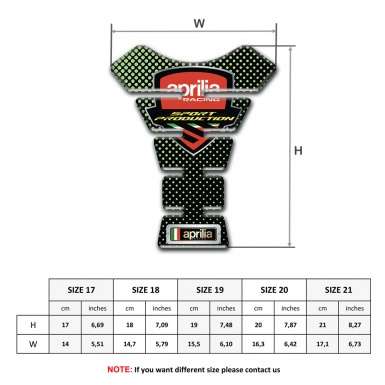 Aprilia Tank Guard Pads Edition with Green Dots 