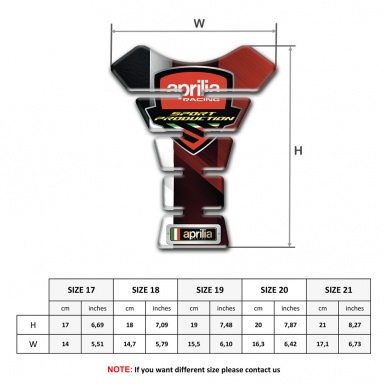 Aprilia Tank Protector High-Quality  Model with Sport Production Logo Style 